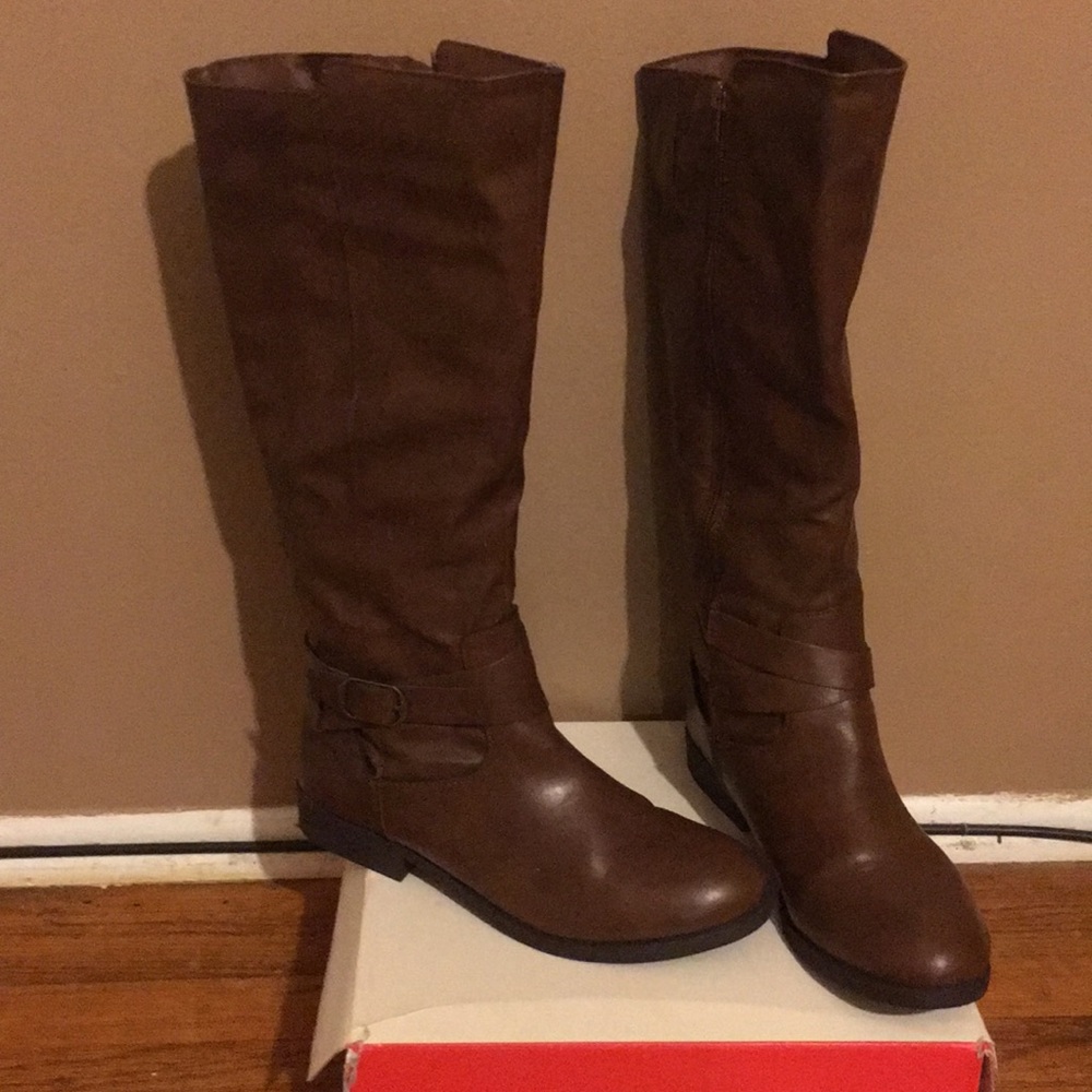 Tall brown boots
